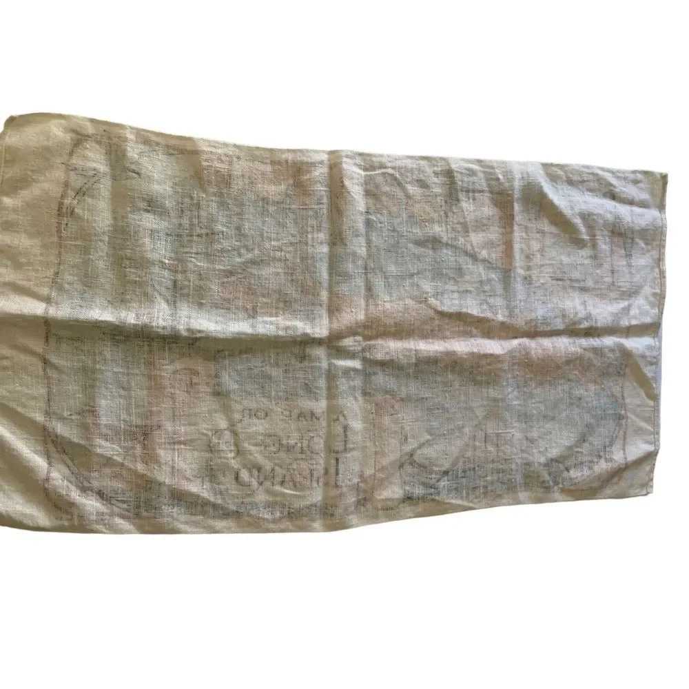 Vintage 70s Richard Batchelder A Map of Long Island Print on Linen